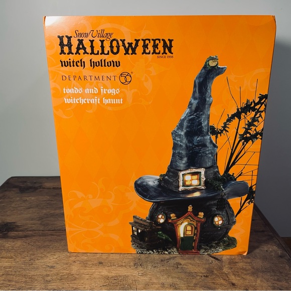 Halloween Dept 56 Witch Hollow toads & frogs Village witchcraft haunt decor nwt